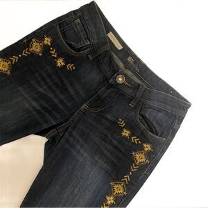 KUT FROM THE KLOTH Catherine Slim Boyfriend Cropped Embroidered Jeans Size 2